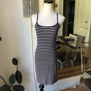 Kenvelo Anywhere Blue And White Striped Sleeveless Dress Size Small